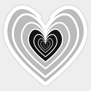 Rosy Heart (B&W 1) Sticker